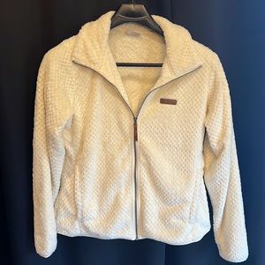 WOMEN’S BEAUTIFUL FIRE SIDE SHERPA SUPER SOFT COLUMBIA JACKET CREAM SIZE XL